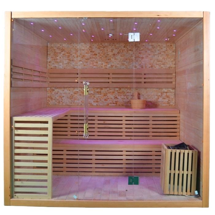 ® Hemlock / Red Cedar Indoor Therapy Wood Steam Sauna Rooms Glass 09