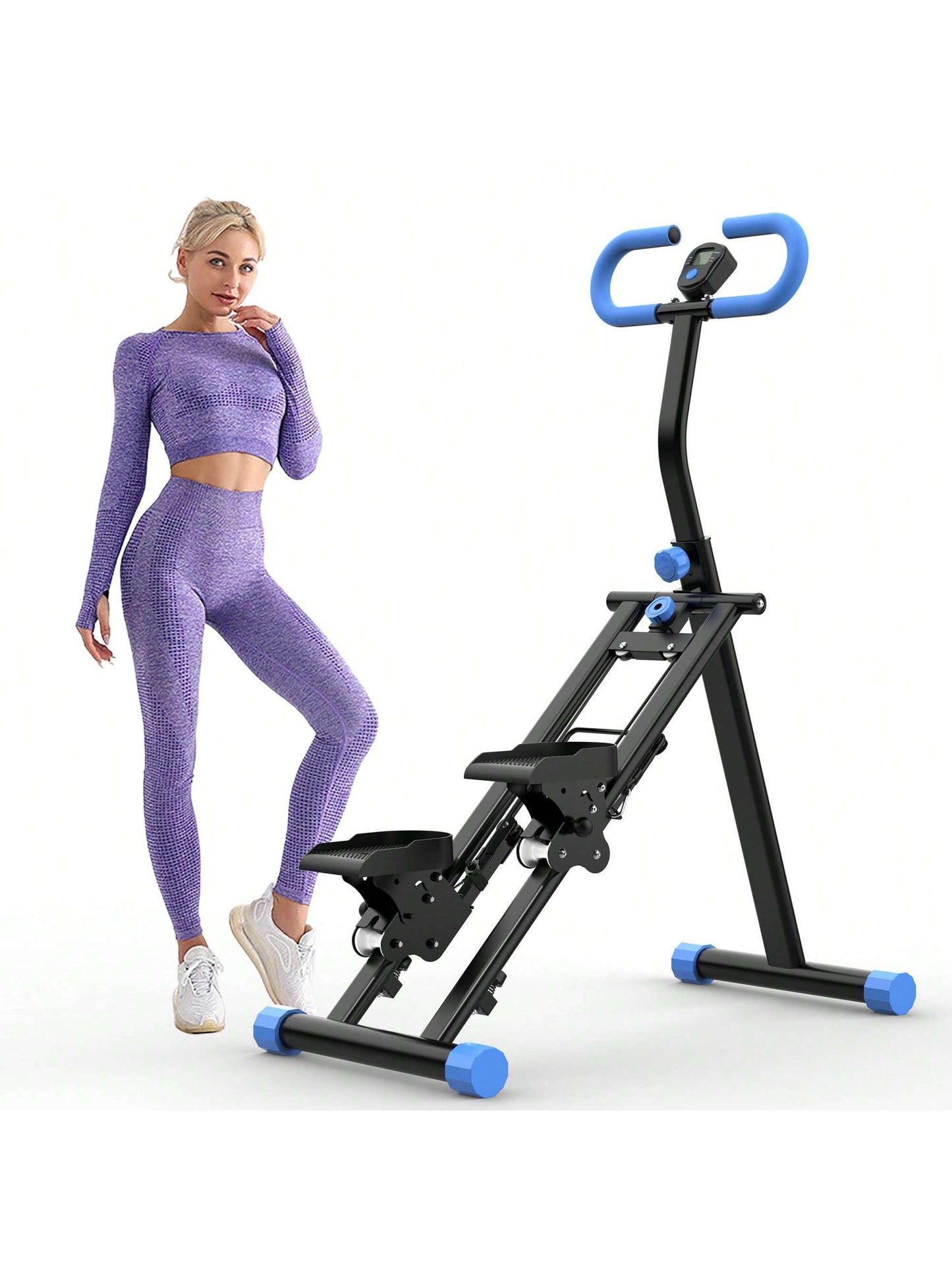 Stair Stepper for Home-Upgrade Vertical Climber Workout Machine for Full-Body Exercise Climber Fitness Equipment with Stable Frame Adjustable Handlebar-Pink