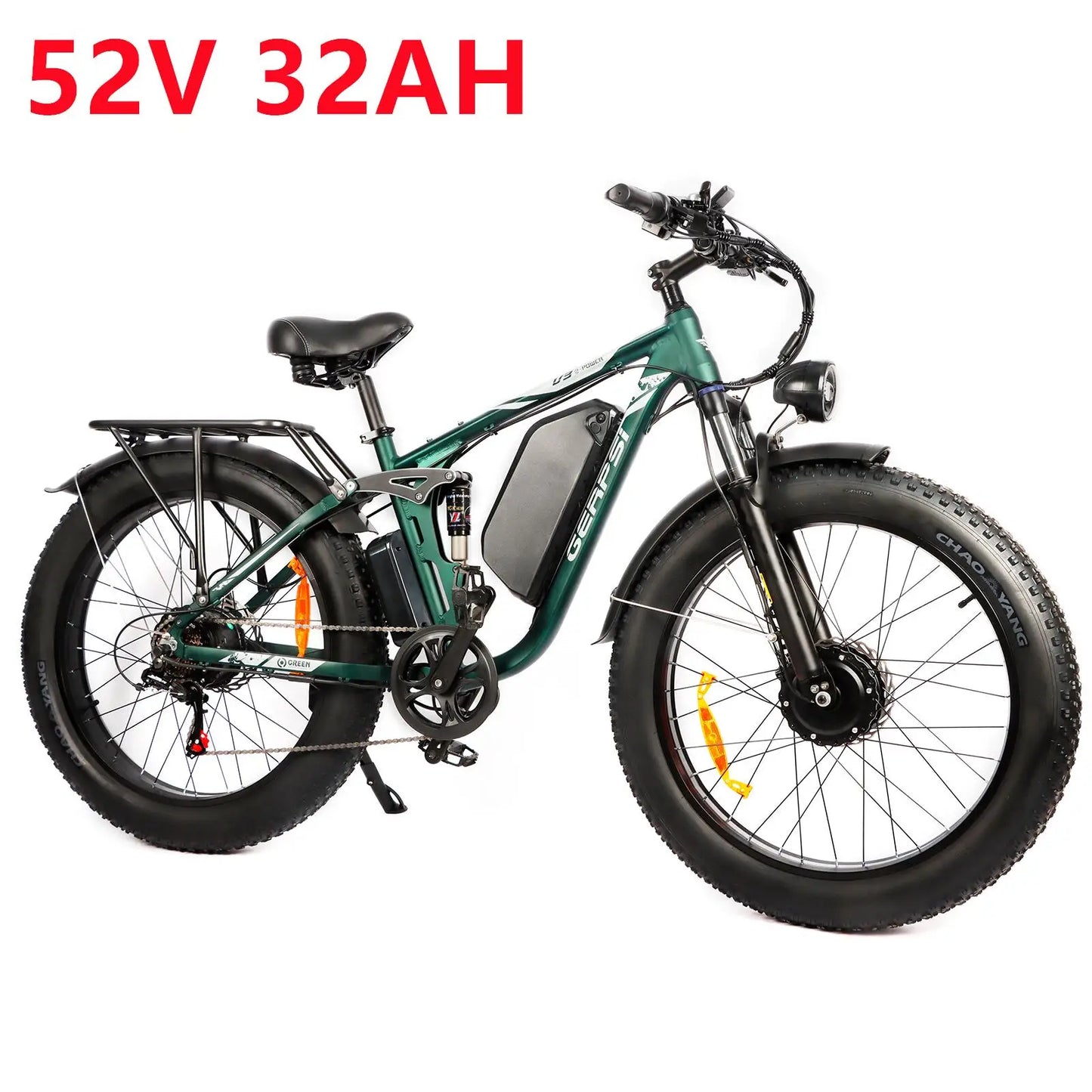 Adult Electric Motorcycles Bicycle Fat Tire Mountain Bike 40 Miles Commuter Electric Motorcycles Ebike 1500W+1500W Motor