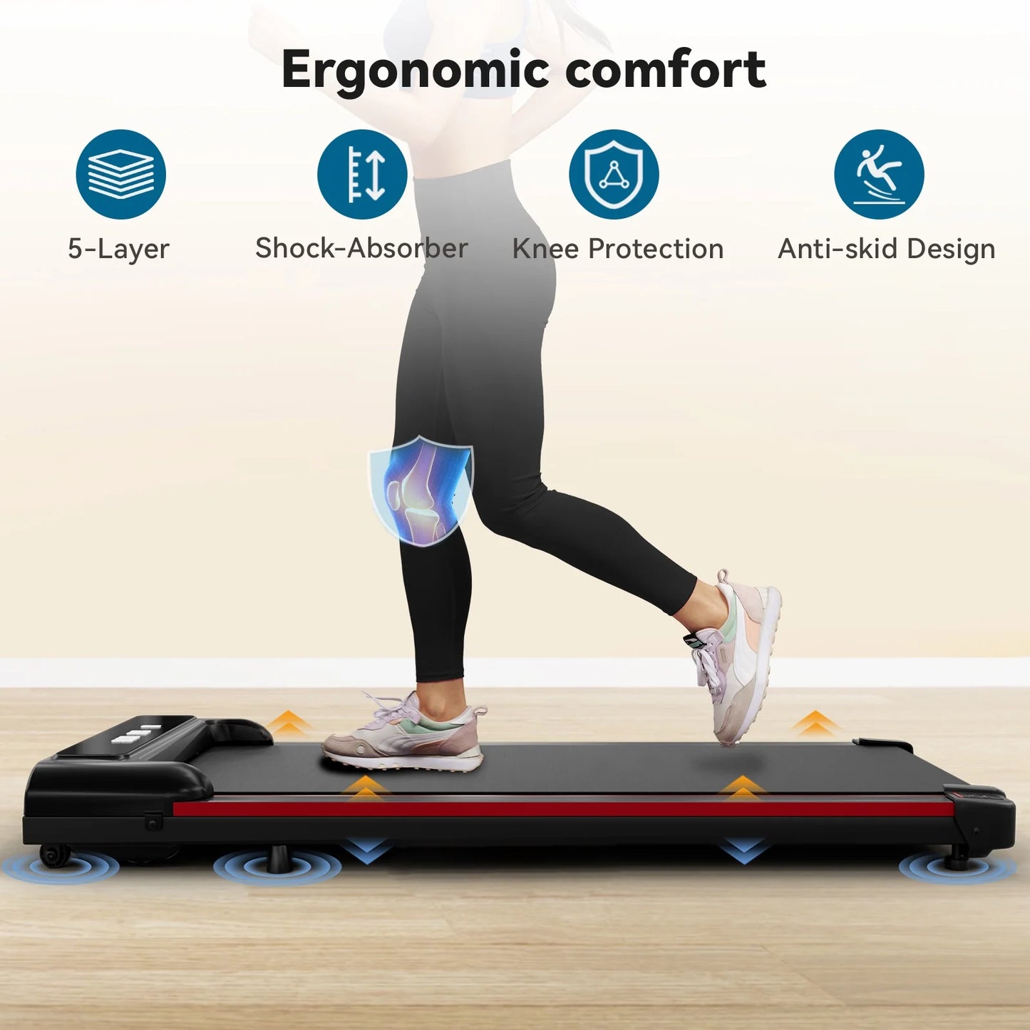 2.5HP Walking Pad, 300Lb under Desk Treadmill for Workouts, 40*16 Walking Area, 2-In-1 Portable Electric Treadmill with Remote Control & LED Display for Home Office