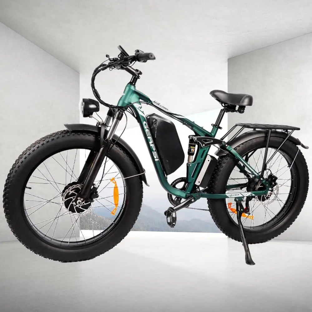 Adult Electric Motorcycles Bicycle Fat Tire Mountain Bike 40 Miles Commuter Electric Motorcycles Ebike 1500W+1500W Motor