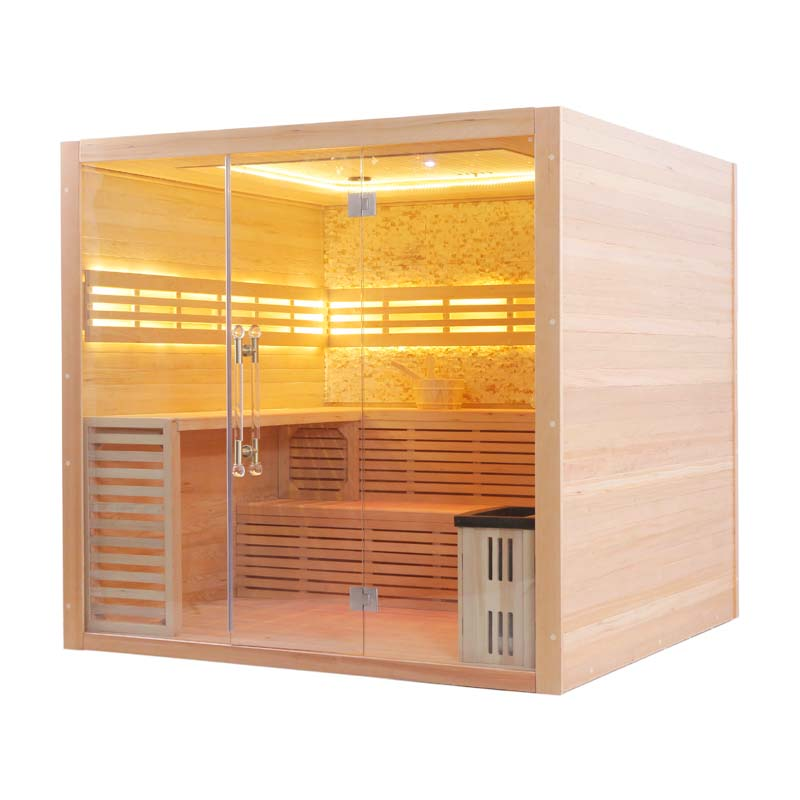 ® Hemlock / Red Cedar Indoor Therapy Wood Steam Sauna Rooms Glass 09