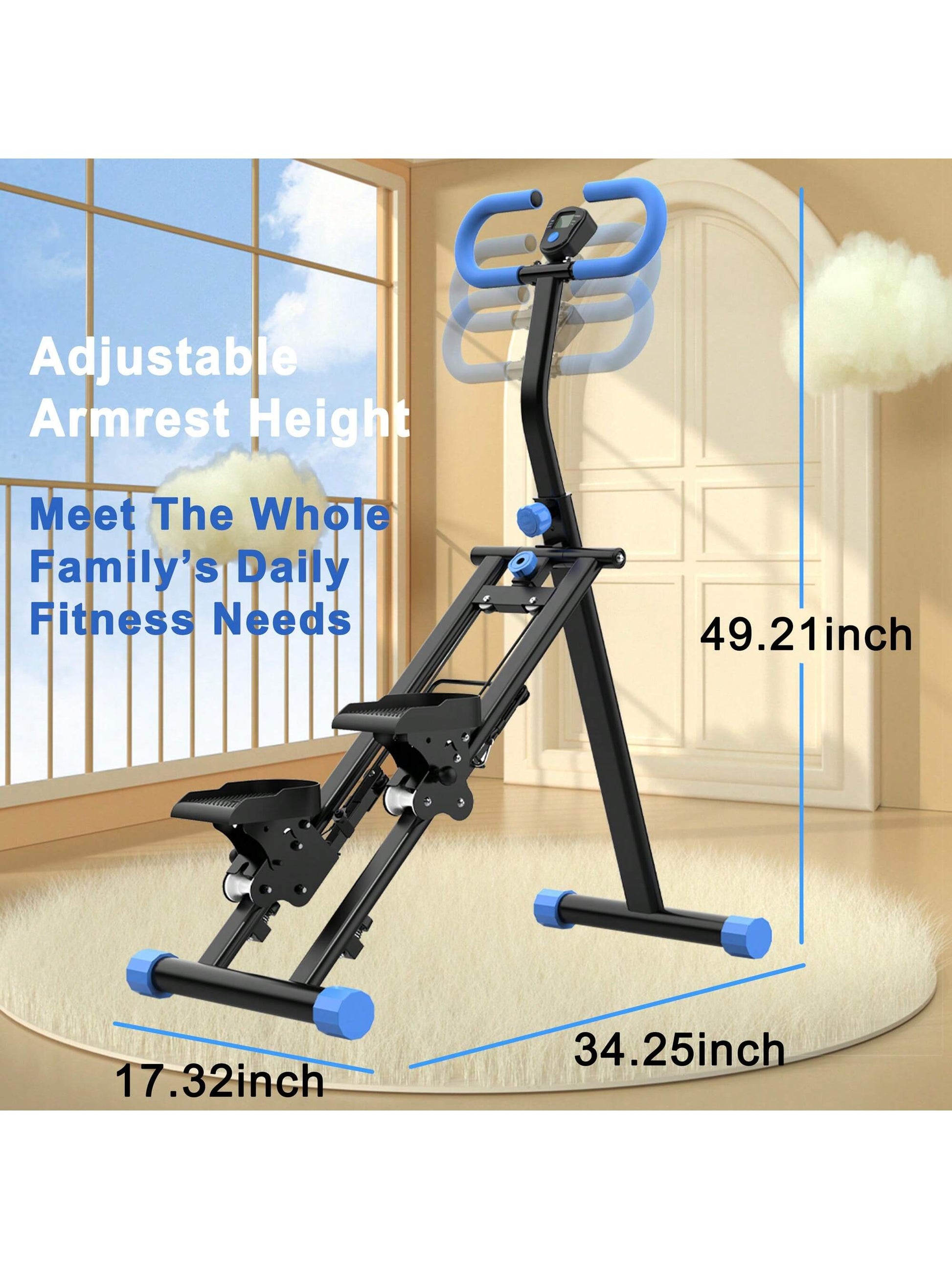 Stair Stepper for Home-Upgrade Vertical Climber Workout Machine for Full-Body Exercise Climber Fitness Equipment with Stable Frame Adjustable Handlebar-Pink