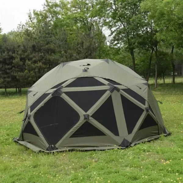 Quick-opening octagonal spherical tent