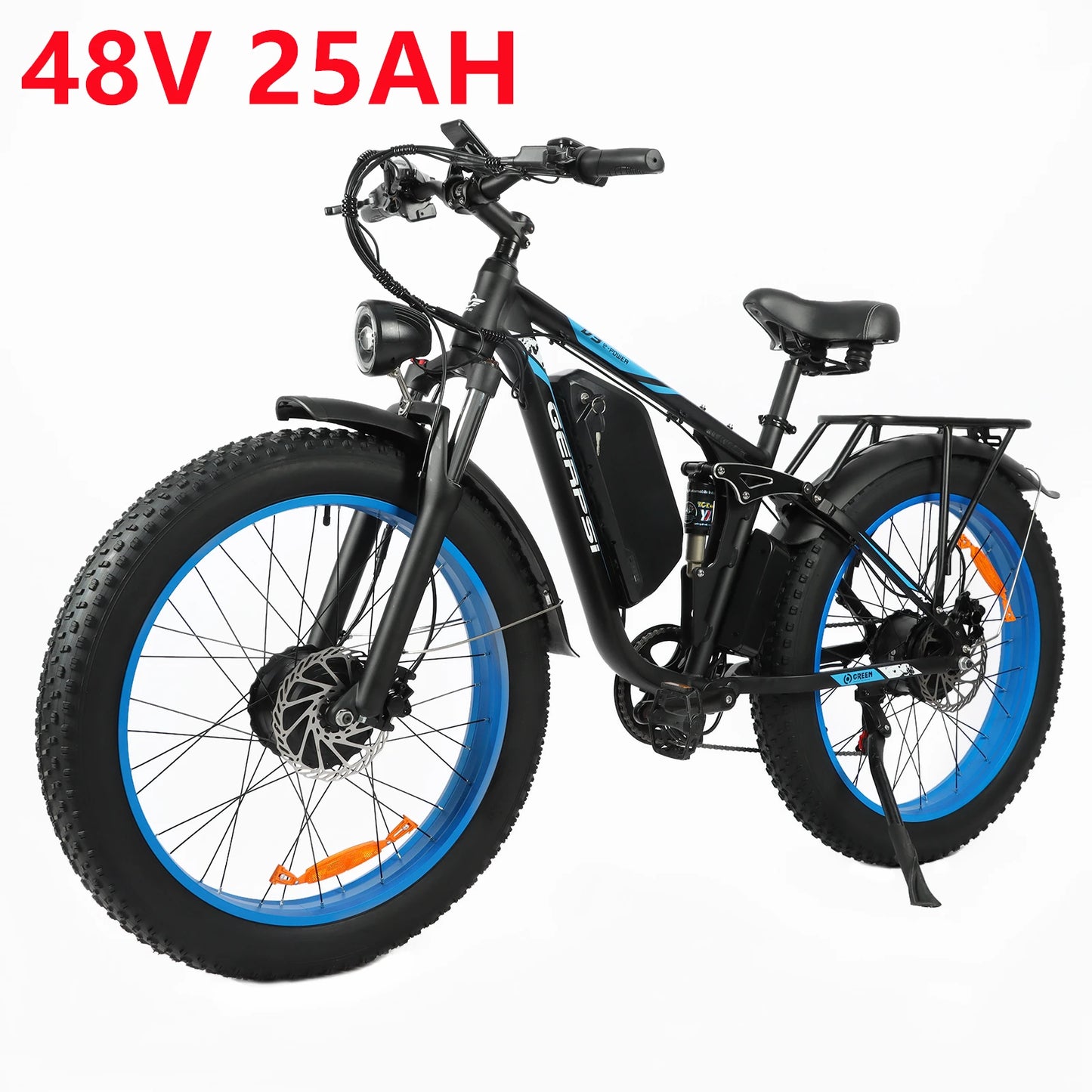 Adult Electric Motorcycles Bicycle Fat Tire Mountain Bike 40 Miles Commuter Electric Motorcycles Ebike 1500W+1500W Motor