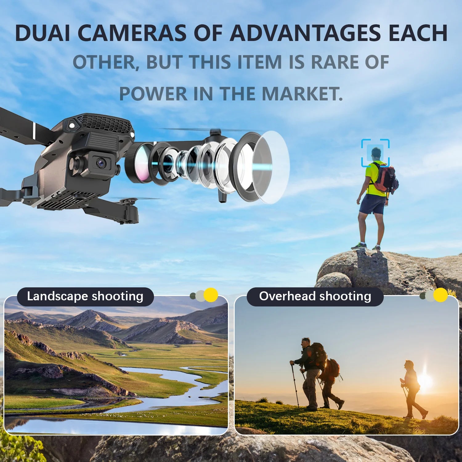 Drone with 720P HD Camera Foldable RC Drone with 3D Flips Altitude Hold Gesture Selfie,3 Batteries,Percfect Gifts for Boys/Girls Beginners