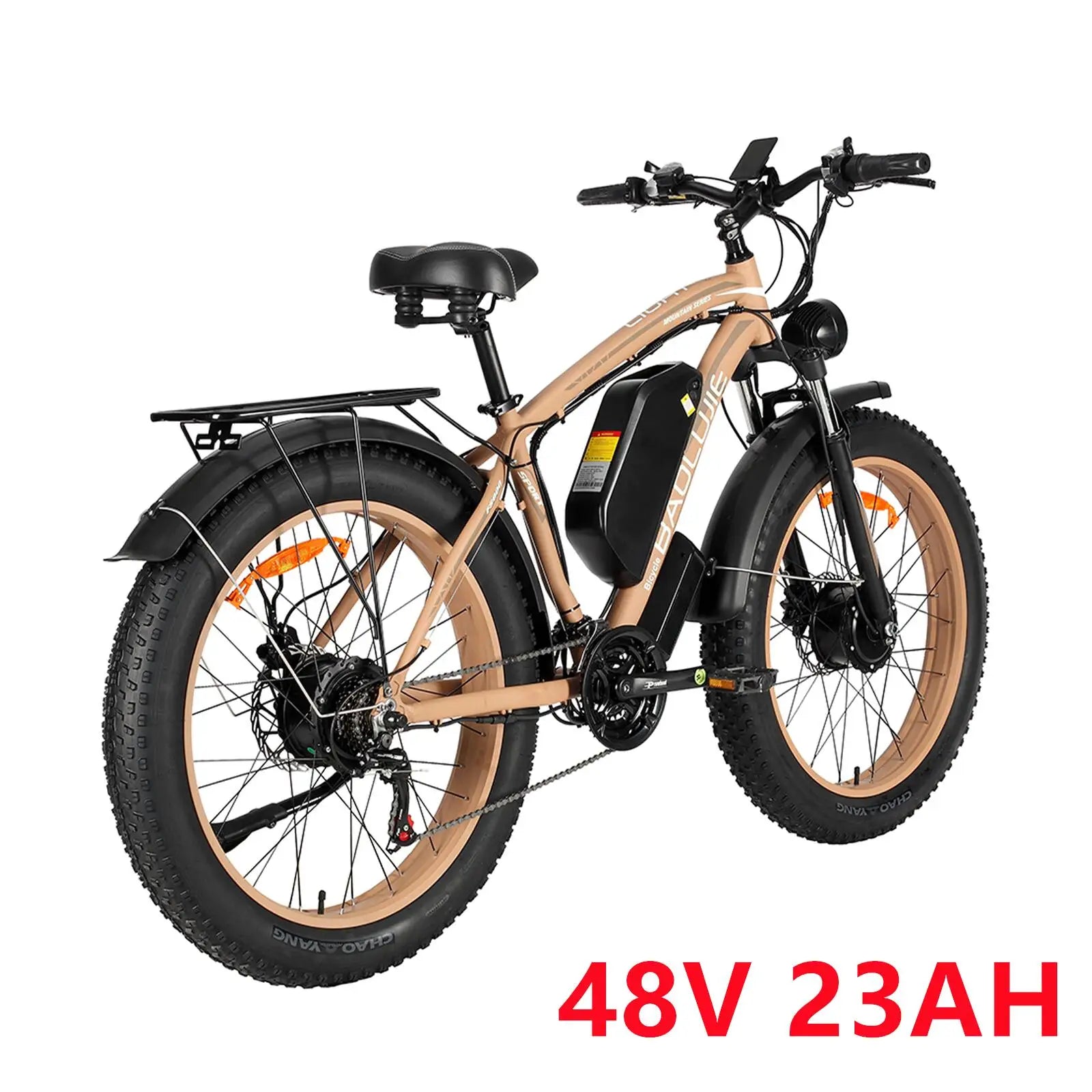 Adult Electric Motorcycles Bicycle Fat Tire Mountain Bike 40 Miles Commuter Electric Motorcycles Ebike 1500W+1500W Motor