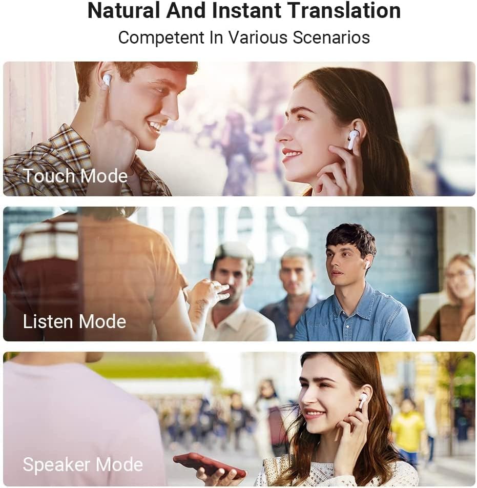 Timekettle M3 Language Translator Earbuds, Two-Way Translator Device with APP for 40 Languages and 13 Offline Translation Packs, Fast Reaction with Revolutionary Al Semantic Tech (Offline Version)