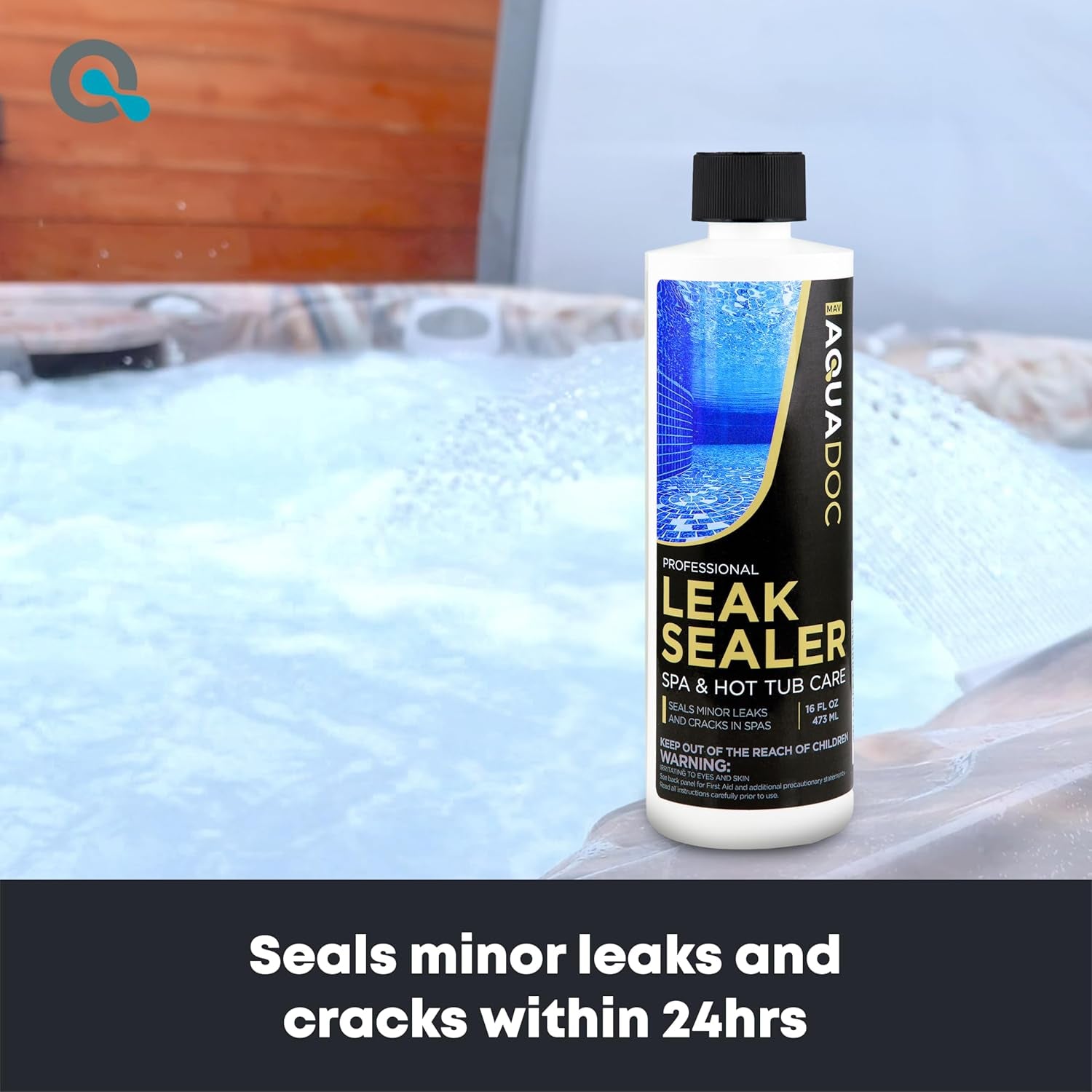 Hot Tub Leak Sealer to Fix Leaks Easily - Spa Leak Sealer 16Oz, Advanced Spa Repair Chemical Made in the USA - Aquadoc