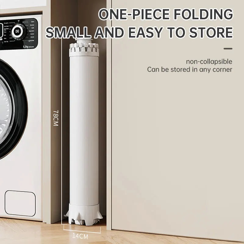 Folding floor-standing aluminum clothes dryer