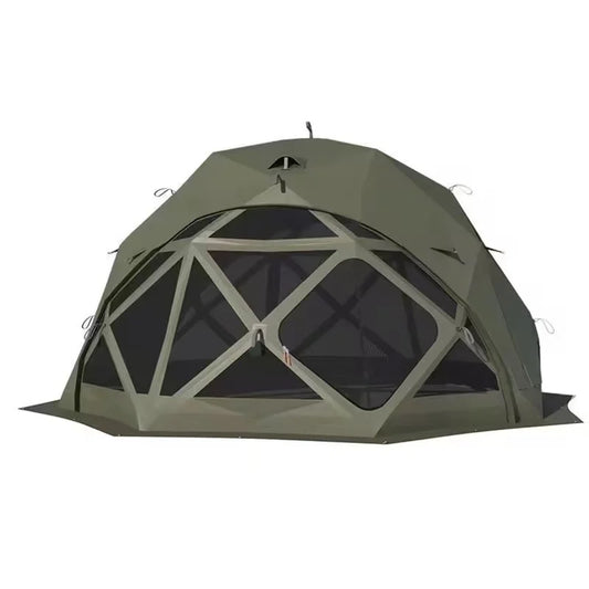 Quick-opening octagonal spherical tent