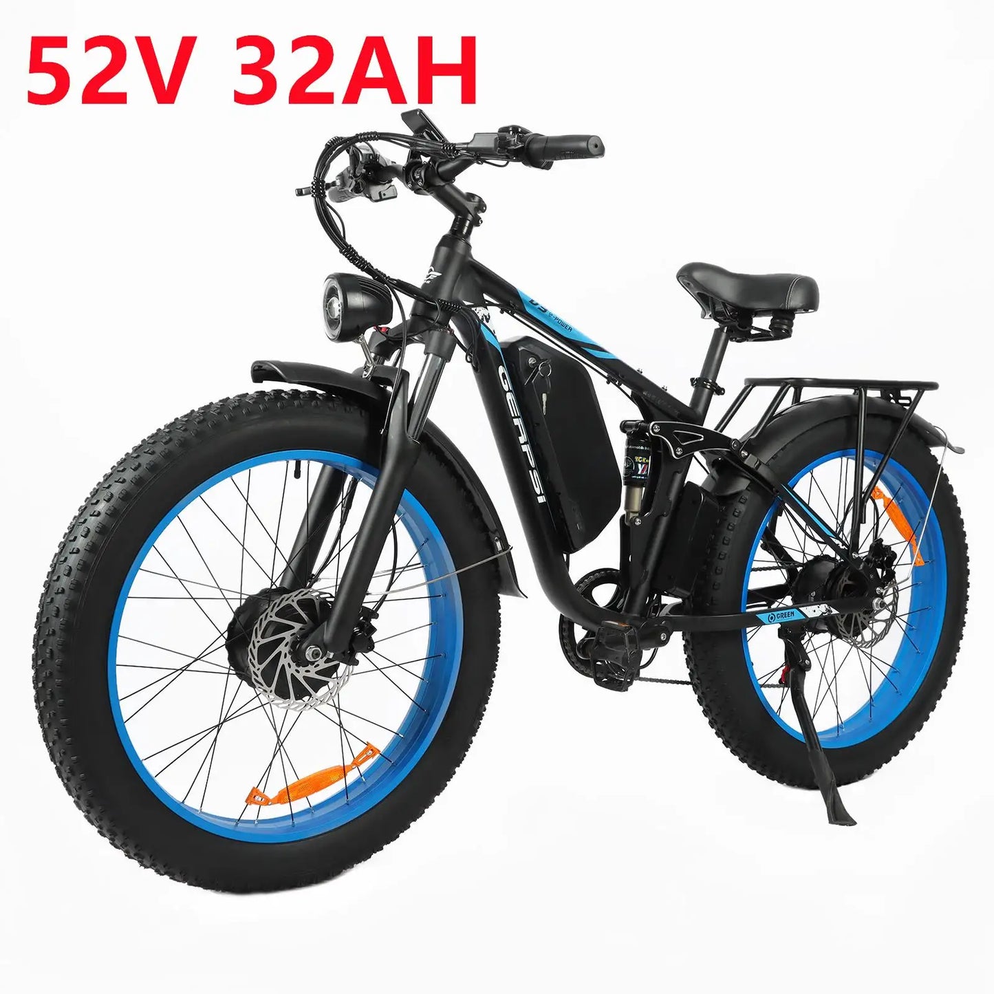 Adult Electric Motorcycles Bicycle Fat Tire Mountain Bike 40 Miles Commuter Electric Motorcycles Ebike 1500W+1500W Motor