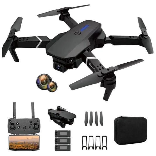 Drone with 720P HD Camera Foldable RC Drone with 3D Flips Altitude Hold Gesture Selfie,3 Batteries,Percfect Gifts for Boys/Girls Beginners